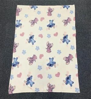 Lilo en Stitch plaid beige 110 x 150 cm - Beige - 100% Polyester