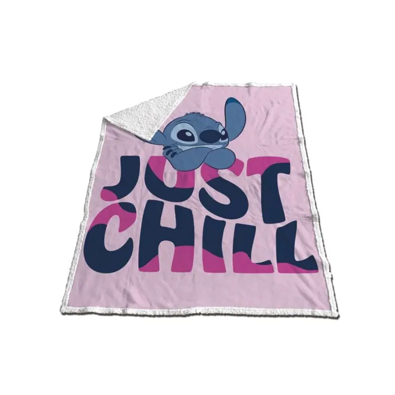 Lilo en Stitch plaid roze 120 x 150 cm - Multicolor - 120 x 150 cm - 100% Polyester