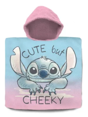 Lilo en Stitch poncho Cute but Cheeky 60 x 120 cm - Paars - 60 x 120 cm - 100% katoen