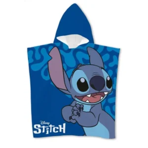 Lilo en Stitch poncho blauw 55 x 110 cm - Blauw - 55 x 110 cm - 100% Polyester