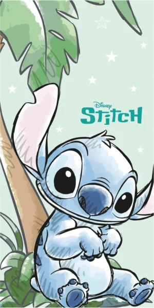 Lilo en Stitch strandlaken groen 70 x 140 cm Katoen - Groen - 70 x 140 cm - 100% katoen