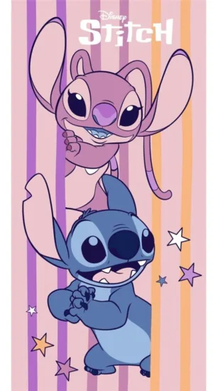 Lilo en Stitch strandlaken 70 x 140 cm polyester - Multicolor - 70 x 140 cm - 100% Polyester