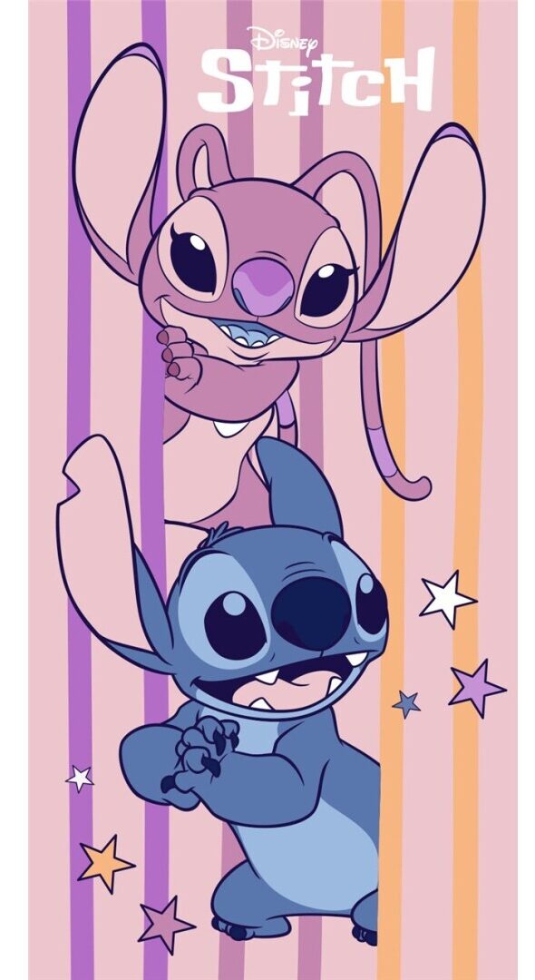 Lilo en Stitch strandlaken 70 x 140 cm polyester - Multicolor - 70 x 140 cm - 100% Polyester