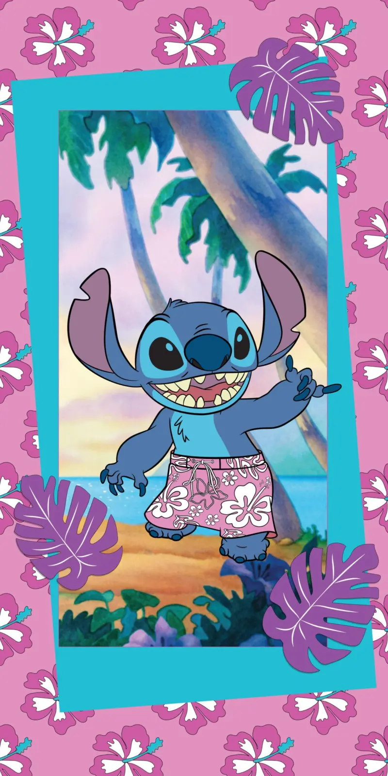 Lilo en Stitch strandlaken Party 70 x 140 cm Katoen - Multicolor - 70 x 140 cm - 100% katoen