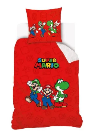 Mario dekbedovertrek 140 x 200 cm - Rood - 140 x 200 cm - 100% katoen