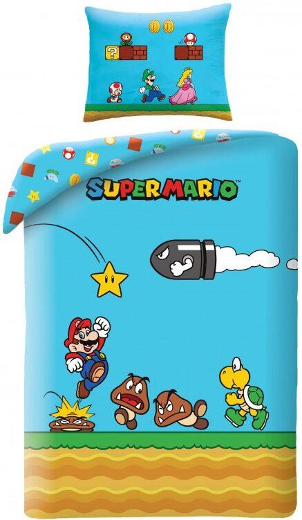 Mario dekbedovertrek - Blauw - 140 x 200 cm - 100% Polyester