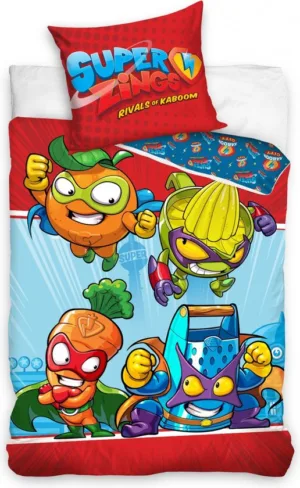 Super Zings dekbedovertrek Kaboom City - Roze - 140 x 200 cm - 100% katoen