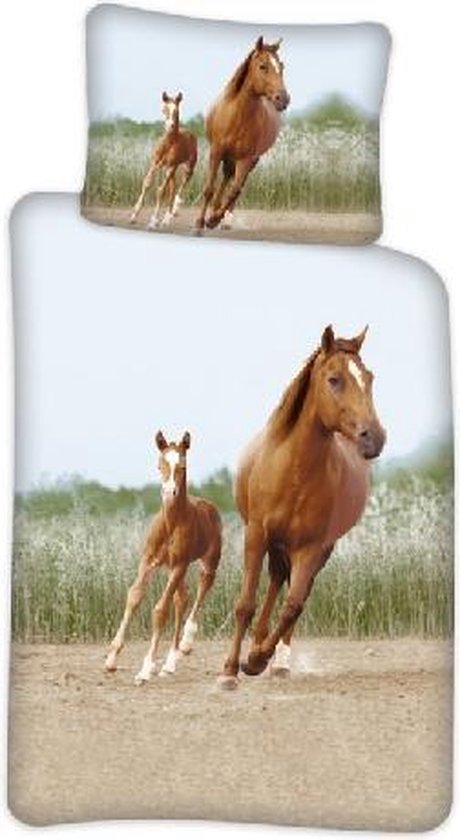 Sweet Horse Dekbedovertrek paarden - 100 x 140 cm
