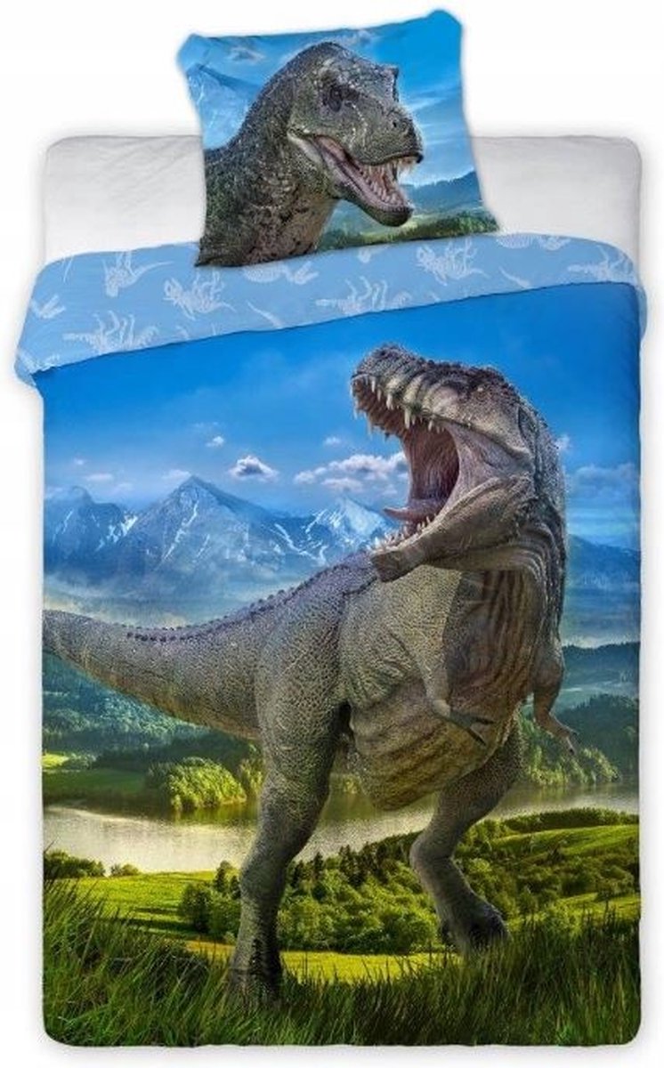 Animal Pictures dekbedovertrek T Rex - Multicolor - 140 x 200 cm - Katoen