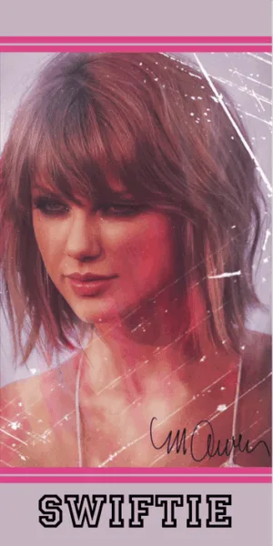 Taylor Swift strandlaken Swiftie 70x140cm Katoen - Roze - 70 x 140 cm - 100% katoen