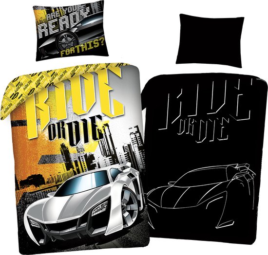 Ride or Die Glow in the Dark overtrek van The Fast and the Furious, 140 x 200 cm, kussensloop 70 x 90 cm