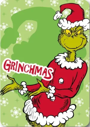 Grinch fleece deken 100 x 140 cm - Groen - 100 x 140 cm - 100% Polyester