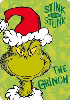 Grinch fleece deken 100 x 140 cm - Groen - 100 x 140 cm - 100% Polyester - foto 1