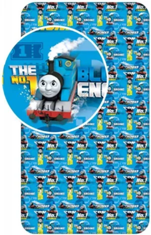 Thomas de Trein hoeslaken eenpersoons 90 x 200 cm - Multicolor - 90 x 200 cm - 100% katoen