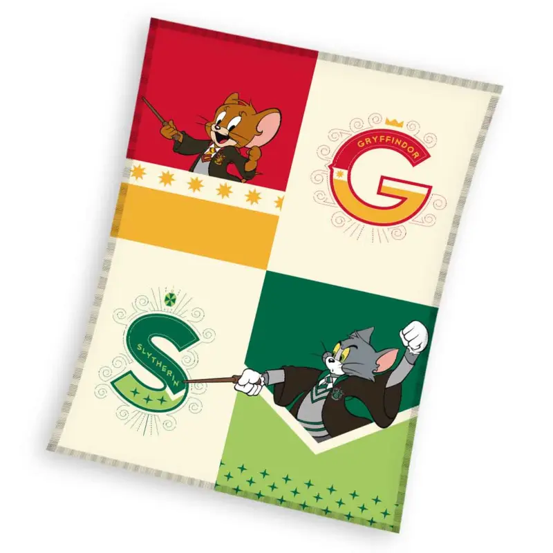Tom & Jerry plaid Hogwarts 130 x 170 cm - Multicolor - 130 x 170 cm - 100% Polyester