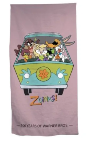 Warner Bros. strandlaken 70 x 140 cm katoen - Zwart - 70 x 140 cm - 100% katoen