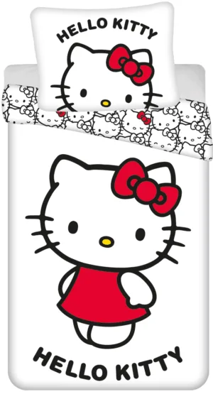 Hello Kitty dekbedovertrek Wit 140 X 200 cm - Wit - 140 x 200 cm - 100% katoen