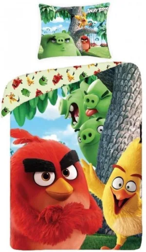 Angry Birds dekbedovertrek Angry Bird 140 x 200 cm - Blauw - 140 x 200 cm - 100% katoen