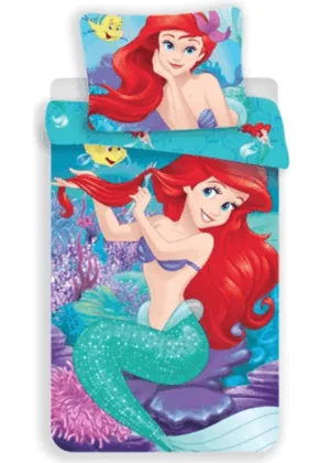 Disney De Kleine Zeemeermin dekbedovertrek 140 x 200 cm - Oranje - 140 x 200 cm - 100% katoen
