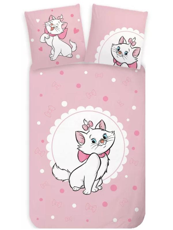 Disney AristoCats dekbedovertrek Dots - Roze - 140 x 200 cm - 100% katoen