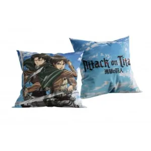 Attack on Titan sierkussen blauw - Blauw - 40 x 40 cm - 100% Polyester