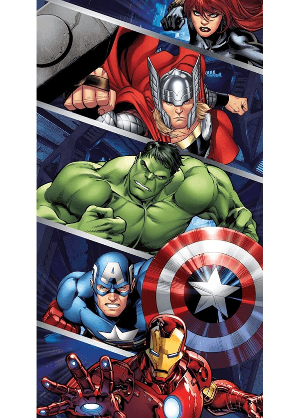 Marvel Avengers handdoek 70 x 140 cm - Multicolor - 70 x 140 cm - 100% Polyester