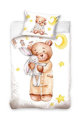 Beertje BABY - Sweet Home dekbedovertrek - Blauw - 90 x 120 cm - Katoen