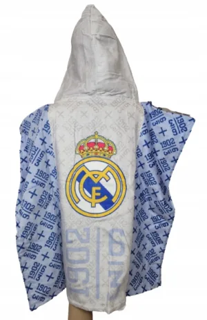 Real Madrid poncho lichtblauw - Blauw - 60 x 120 cm - 100% katoen