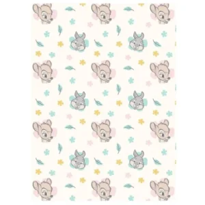 Disney Bambi plaid 110 x 150 cm flanel - Roze - 110 x 150 cm - 100% Polyester