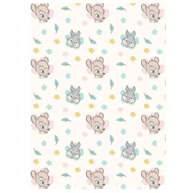 Disney Bambi plaid 110 x 150 cm flanel - Roze - 110 x 150 cm - 100% Polyester