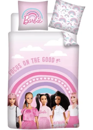 Barbie dekbedovertrek 140 x 200 cm - Roze - 140 x 200 cm - 100% katoen