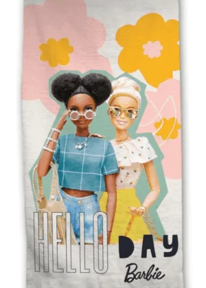 Barbie strandlaken 70 x 140 cm - Roze - 70 x 140 cm - 100% Polyester