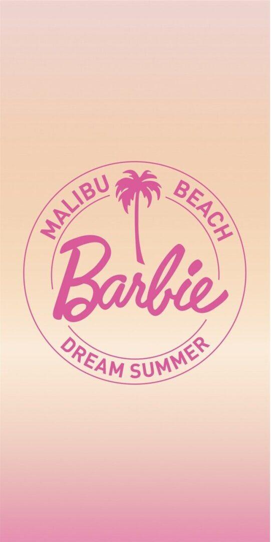 Barbie strandlaken 70 x 140 cm - Roze - 70 x 140 cm - 100% Polyester - foto 1