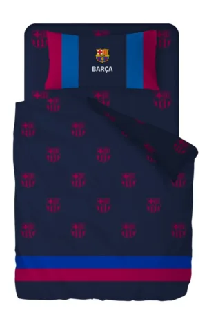 FC Barcelona dekbedovertrek logo's 240 x 220 cm - Blauw/Rood - 240 x 220 cm - polykatoen