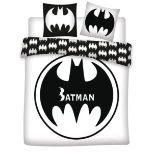 Batman dekbedovertrek Black and White - Zwart - 240 x 220 cm - polykatoen