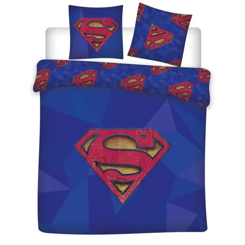 Superman dekbedovertrek 240 x 220 cm polykatoen - Blauw - 240 x 220 cm - polykatoen
