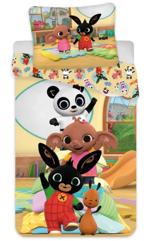 Bing dekbedovertrek all friends 140 x 200 cm - Blauw - 140 x 200 cm - 100% katoen