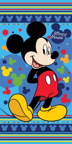 Disney Mickey Mouse strandlaken blauw 70 x 140 cm - Blauw - 70 x 140 cm - 100% katoen