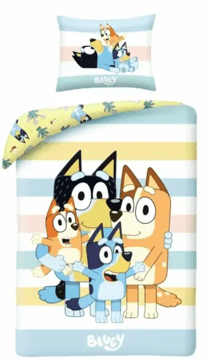 Bluey dekbedovertrek Friends 140 x 200 cm - Multicolor - 140 x 200 cm - 100% katoen
