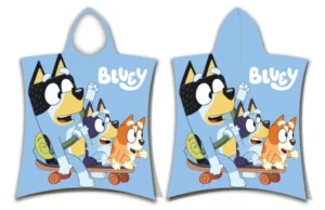 Bluey poncho - Blauw - 50 x 115 cm - 100% katoen