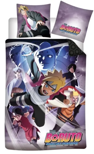 Boruto dekbedovertrek Team 140 x 200 cm - Multicolor - 140 x 200 cm - Katoen