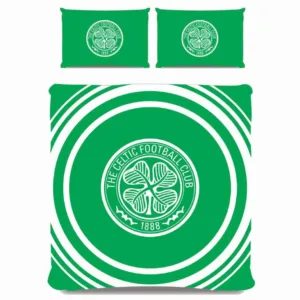 Celtic dekbedovertrek logo Tweepersoons 200 x 200 cm groen - Groen - 200 x 200 cm - 48% katoen, 52% polyester