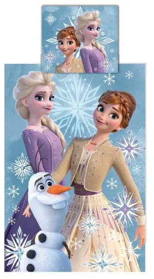 Disney Frozen dekbedovertrek Anna en Elsa - Multicolor - 140 x 200 cm - 100% katoen