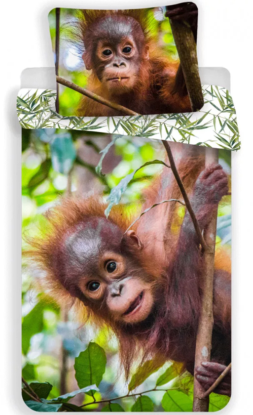 Animal Pictures dekbedovertrek Orang - Wit - 140 x 200 cm - 100% katoen