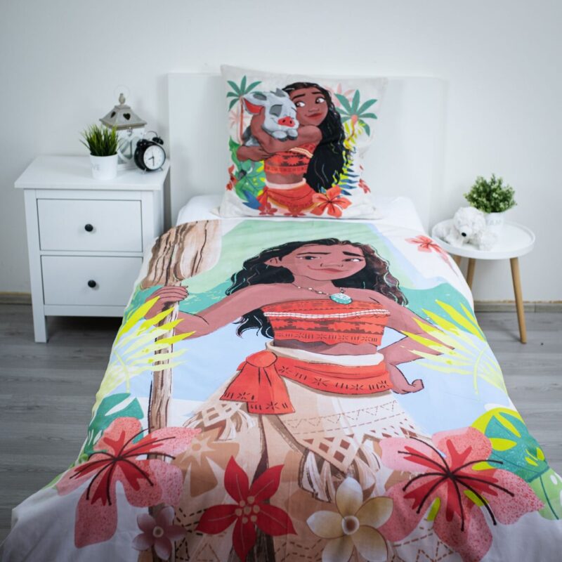 Overtrek van Disney Vaiana, 140 x 200 cm, kussensloop 70 x 90 cm - kussensloop 70 x 90 cm