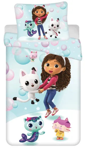 Gabby's Dollhouse dekbedovertrek bubbels - Multicolor - 140 x 200 cm - 100% Polyester