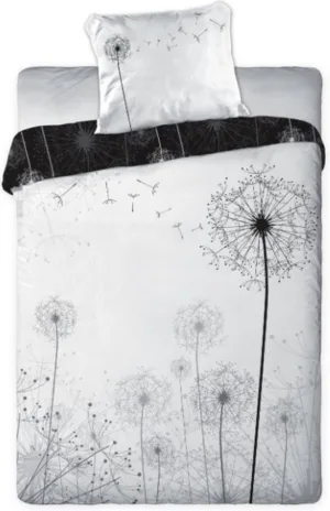 DREAMEE dekbedovertrek Paardenbloemen 140 x 200 cm 70 x 90 - Geel - 140 x 200 cm - 100% katoen