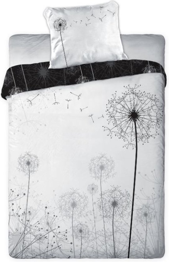 DREAMEE dekbedovertrek Paardenbloemen 140 x 200 cm 70 x 90 - Geel - 140 x 200 cm - 100% katoen