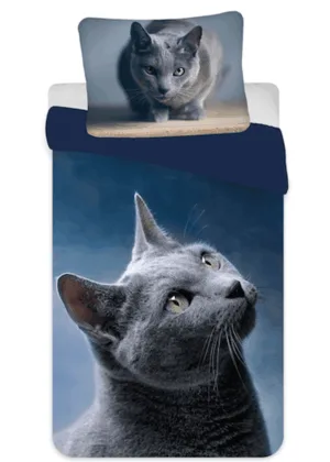 Animal Pictures dekbedovertrek poes 140 x 200 cm - Multicolor - 140 x 200 cm - 100% Polyester