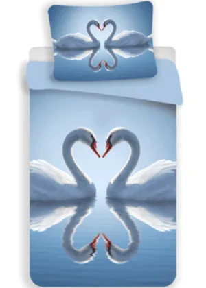 Sweet Home dekbedovertrek 140 x 200 cm - Blauw - 140 x 200 cm - 100% Polyester - kussensloop 70 x 90 cm